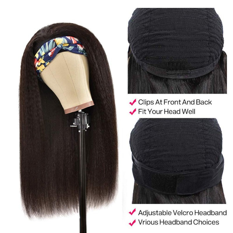  Human Hair Wig Straight Virgin Hair Natural Black