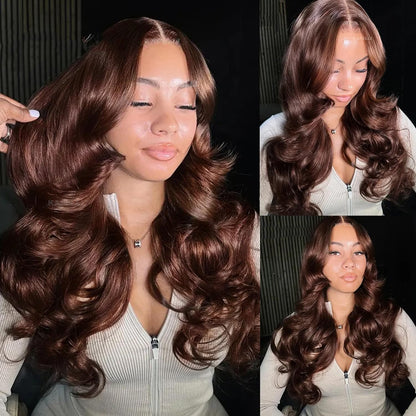 4X4 Lace Closure Body Wave Medium Brown (#4) Color 100% Human Hair Closure – Transparent Lace, Natural Look