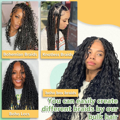 Better Hair, Less Money Color #2 Human Braiding Hair deep Wave Bulk 100% HumanMink Hair 100g/bundle 18-22 inch