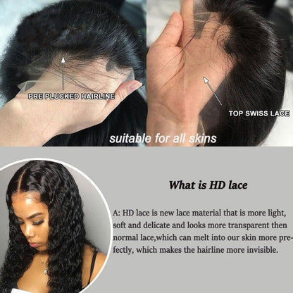 HD lace Water Wave Wig