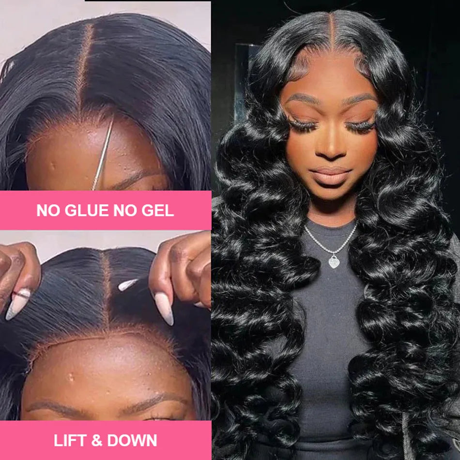 5x5 Lace Wear to Go Glueless Wig Body Wave Lace Closure  Wig 100 Virgin Human Hair Natural Color Swiss Lace, Skin-melt Lace, Invisible Lace