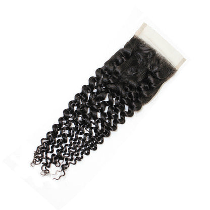 Ustar 100% Human Hair 4X4 Free PartCLOSURE Jerry Curl