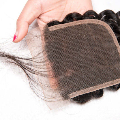 Ustar 100% Human Hair 4X4 CLOSURE Deep Wave