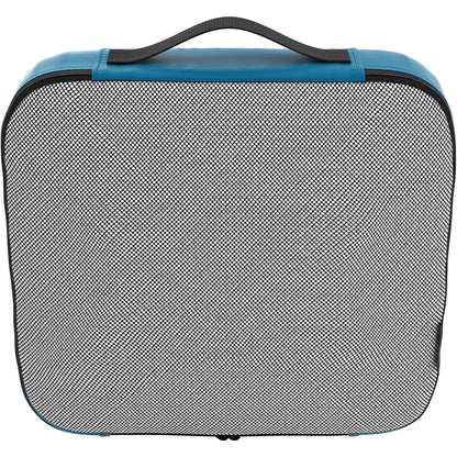 Travel Gentlemen's Blue Mesh 5 Set Packing Cube Organizers With Laundry Bag