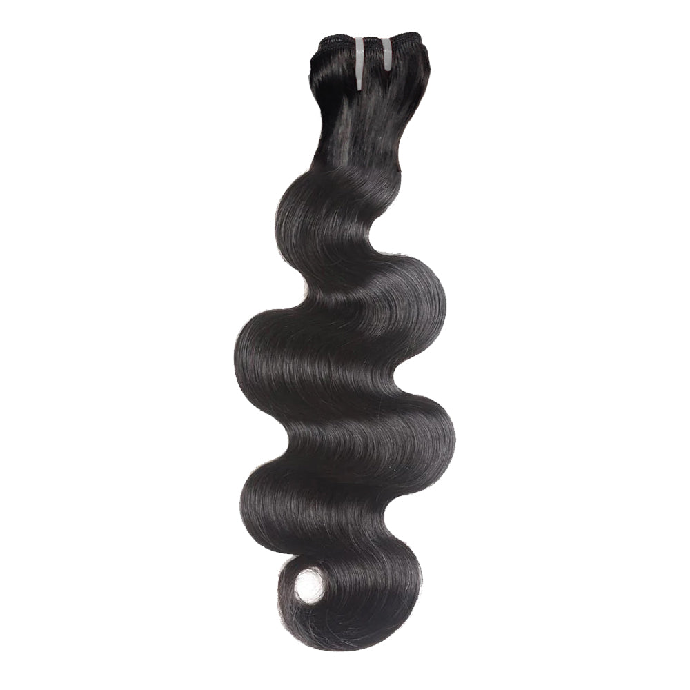Double Drawn Indian Raw Hair Body Wave 100% Human Hair | Full End Unprocessed Natural Black 14"-30" Cuticle Aligned Bundles