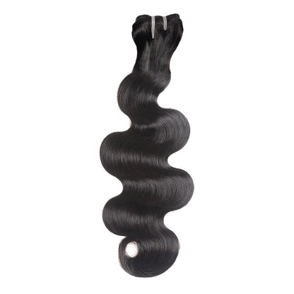 Double Drawn Indian Raw Hair Body Wave 100% Human Hair | Full End Unprocessed Natural Black 14"-30" Cuticle Aligned Bundles