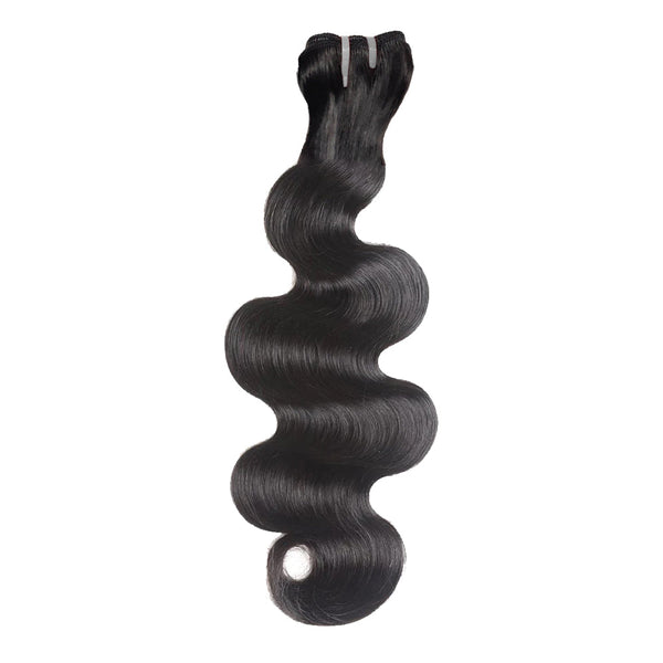 Double Drawn Indian Raw Hair Body Wave 100% Human Hair | Full End Unprocessed Natural Black 14"-30" Cuticle Aligned Bundles