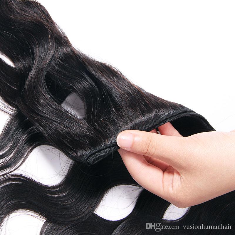 12A Premium Indian Body Wave Hair Bundles – Natural Black Unprocessed Human Hair Extensions | Machine Double Weft 10"-30"