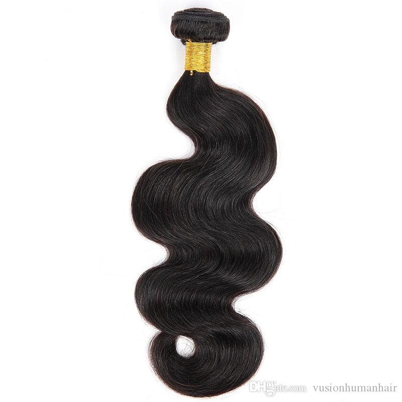 12A Premium Indian Body Wave Hair Bundles – Natural Black Unprocessed Human Hair Extensions | Machine Double Weft 10"-30"