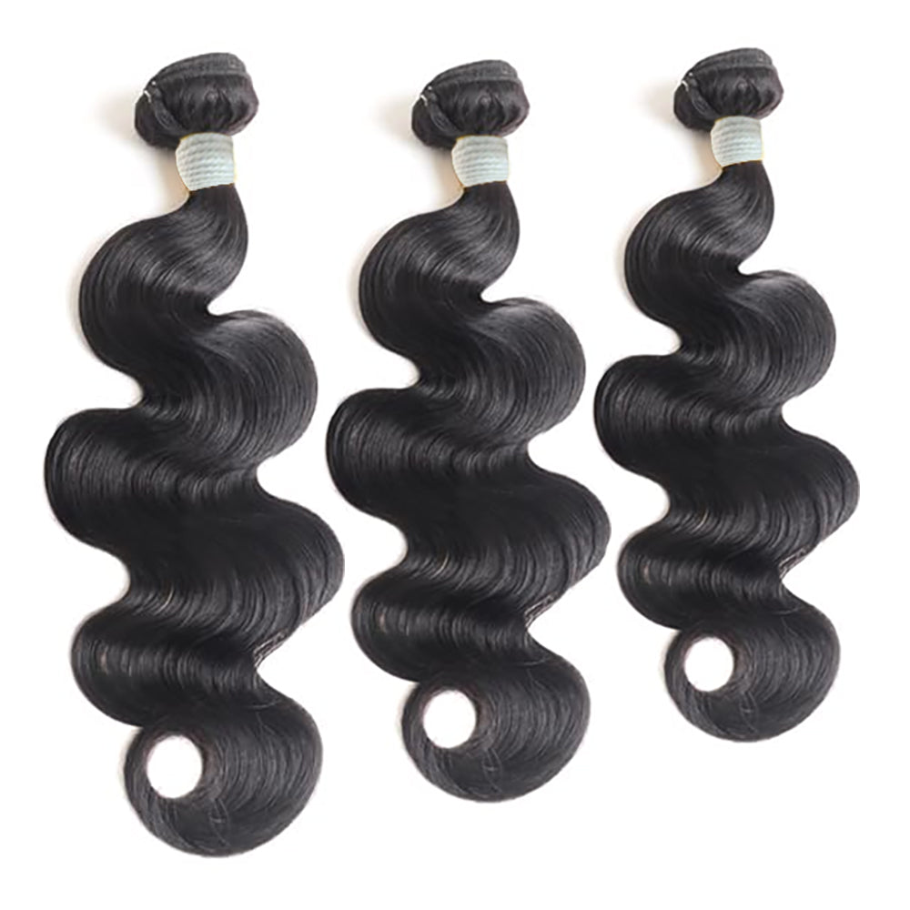 Holiday Deals : 3 bundles Body Wave Natural black Affordable hair 100% Human Hair on sale