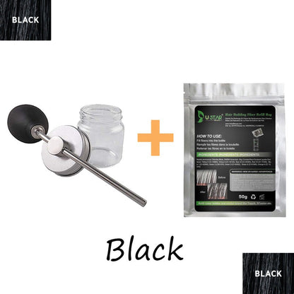 Professional Glass Hair Fiber Spray Applicator Air Pump Hair Fibers Tool Buy One Get One Refill Bag