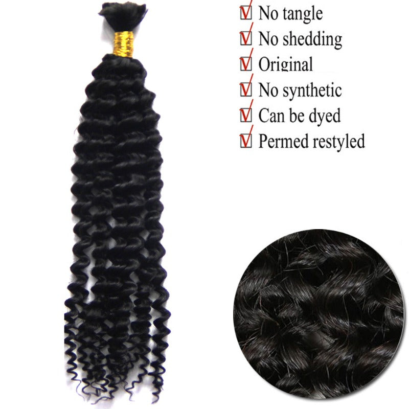 Bulk 100 Virgin Remy human Hair deep wave