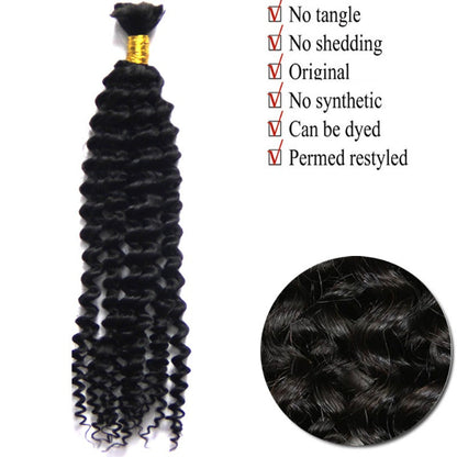 Bulk 100 Virgin Remy human Hair deep wave