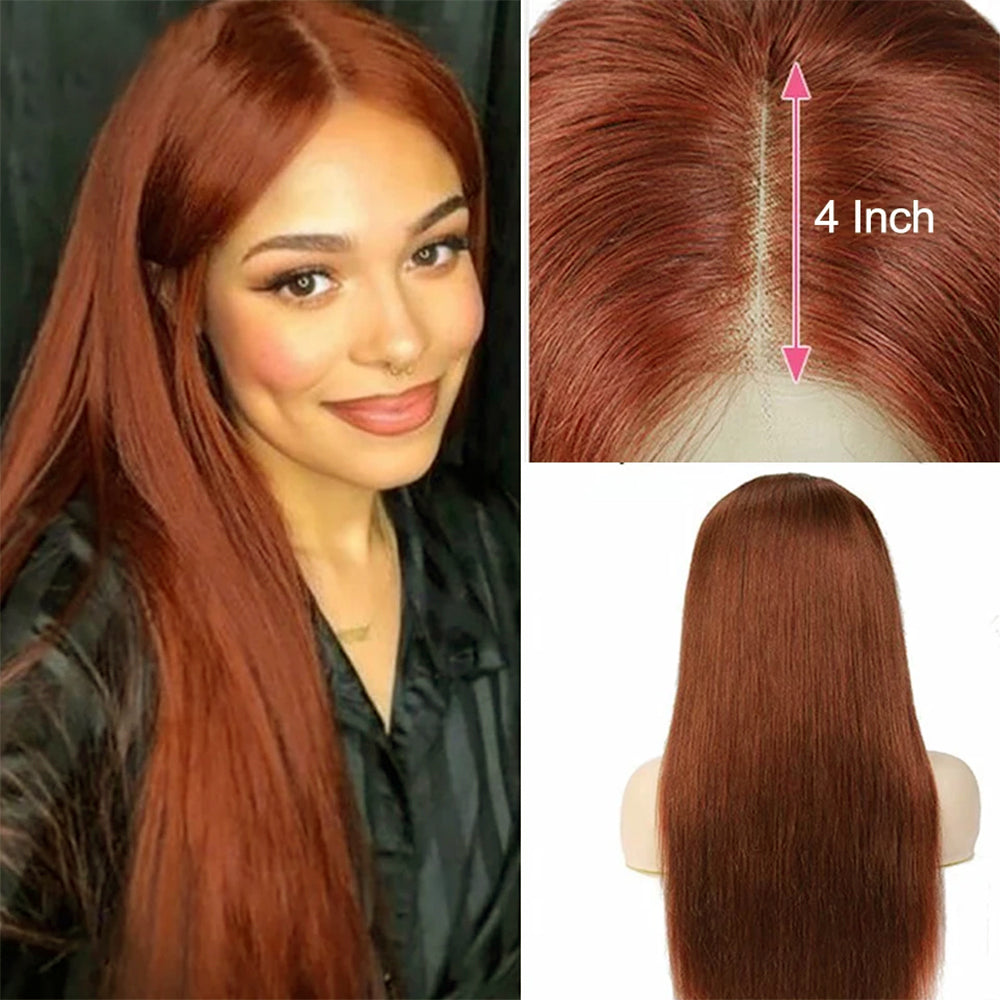 Pre-order Copper Body Wave Wig – 13x4 Transparent Lace Front 100% Human Hair