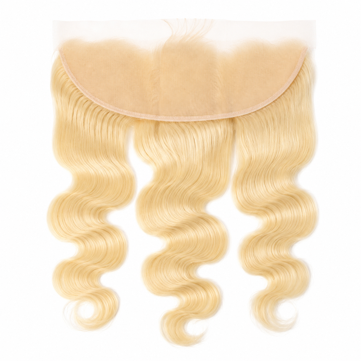 Frontal de encaje HD 13x6, ondas al agua, rubio 613, 100% cabello humano, encaje suizo, encaje que se funde con la piel, encaje invisible – raya más ancha Imagen principal del producto
