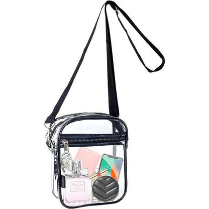 Clear Crossbody Bag, Stadium Approved Clear Purse Bag for Concerts Sports Events Festivals