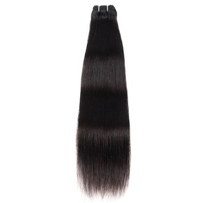 Black(#1) Double Drawn Full End Unprocessed Straight INDIAN RAW Hair| 100% Human Hair | Single Donor Cuticle Aligned Bundles 14"-30"