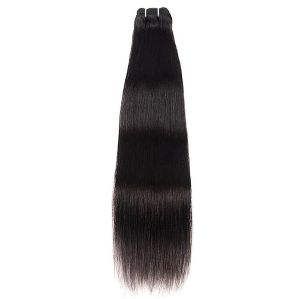 Black(#1) Double Drawn Full End Unprocessed Straight INDIAN RAW Hair| 100% Human Hair | Single Donor Cuticle Aligned Bundles 14"-30"