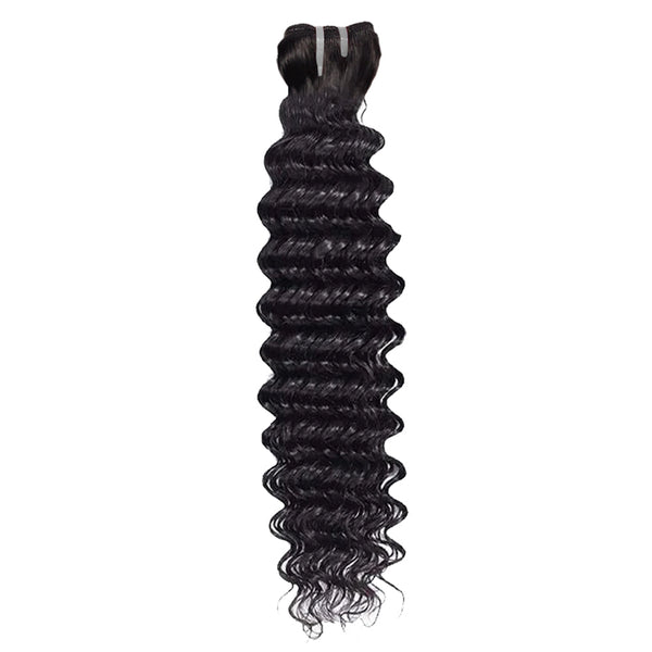 Double Drawn Indian Raw Deep Wave Full End Unprocessed 100% Human Hair Natural Color | Single Donor Cuticle Aligned 14"-30"