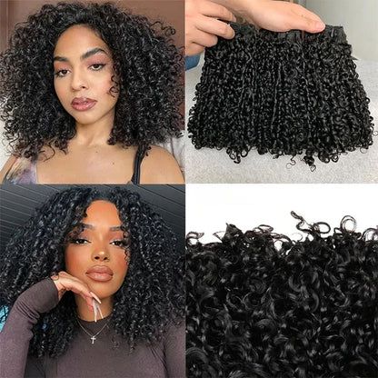 Double Drawn Indian Raw Deep Wave Full End Unprocessed 100% Human Hair Natural Color | Single Donor Cuticle Aligned 14"-30"