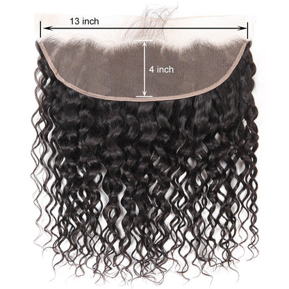 13x4 Lace Frontal Jerry Curly Unprocessed 100% Human Hair – Transparent Lace, Natural Black