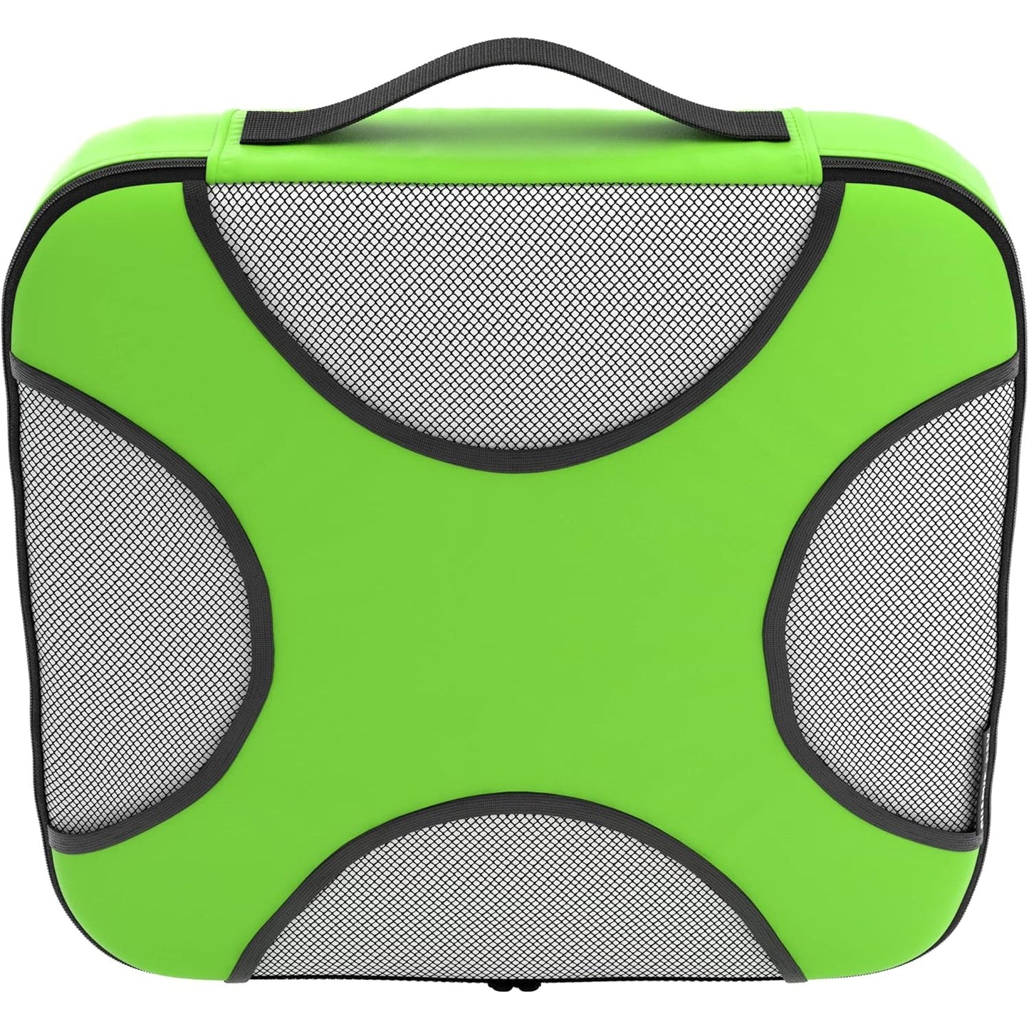 Travel Green Mesh 5 Set Packing Cube Organizers With Laundry Bag