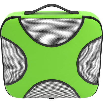 Travel Green Mesh 5 Set Packing Cube Organizers With Laundry Bag