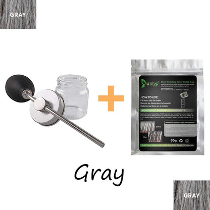 Professional Glass Hair Fiber Spray Applicator Air Pump Hair Fibers Tool Buy One Get One Refill Bag