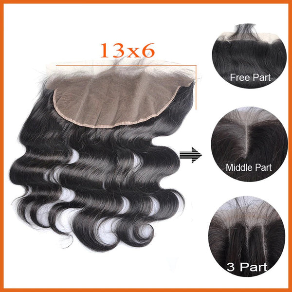 13x6HD Lace Frontal Body Wave/Straight/Deep Wave Brazilian Virgin Hair Frontal