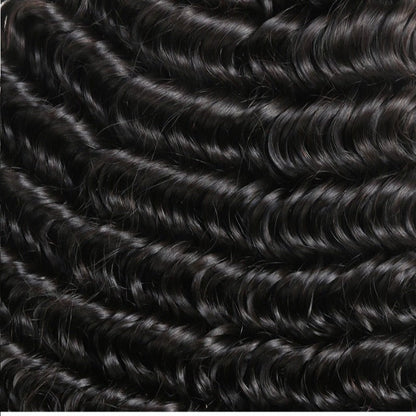 100% UNPROCESSED Virgin Hair Bundles Natural Deep Wave 