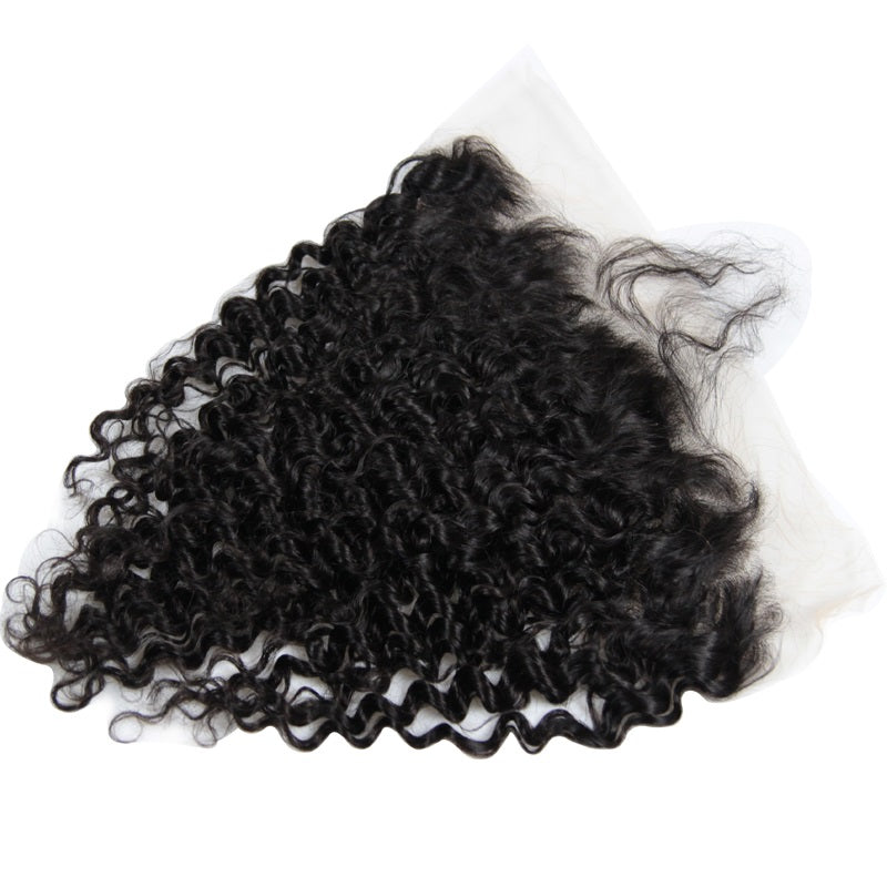 13x4 Lace Frontal Kinky Curl Unprocessed 100% Human Hair | Natural Black, Volume Discount