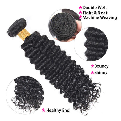 Ustar Premium Natural Color Deep Wave 100% Human Hair