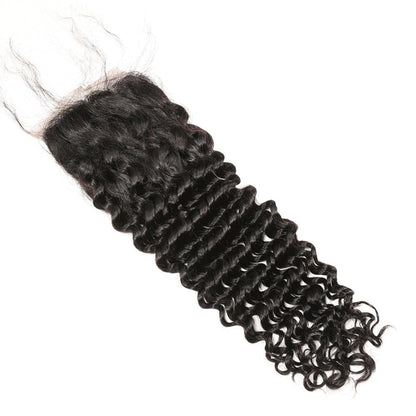 5X5HD Closure Deep Wave, Straight, Body Wave, High Quality Natural Black Human Hair
