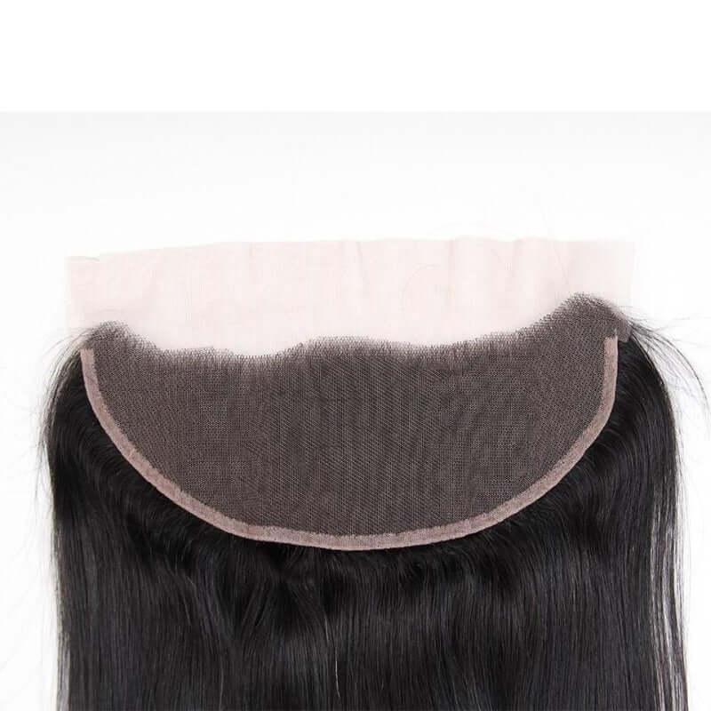 Ustar 7A Natural Black Virgin Straight Hair 2 Bundles with Frontal