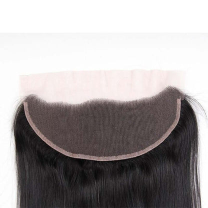 Ustar 7A Natural Black Virgin Straight Hair 2 Bundles with Frontal