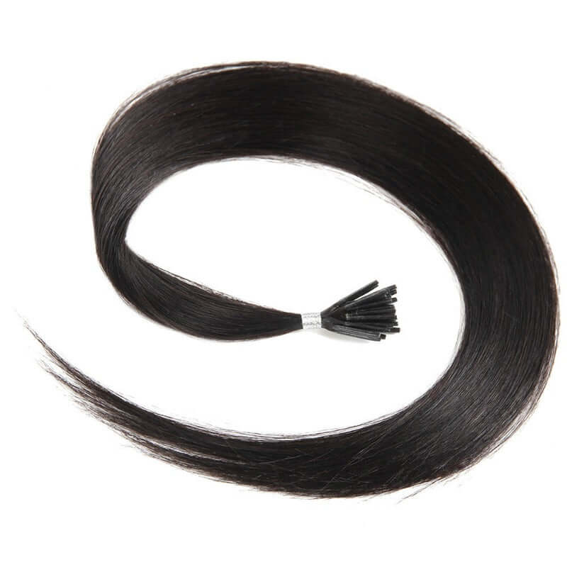 Ustar 100% Human Hair Quality I Tip Straight Hair Extensions #1B