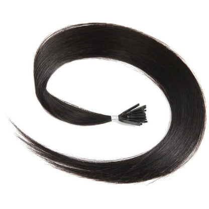 Ustar 100% Human Hair Quality I Tip Straight Hair Extensions #1B