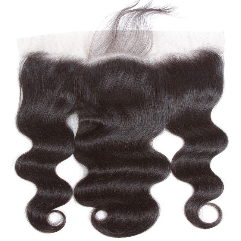 Frontal de encaje 13x6 HD, cabello virgen 100% sin procesar tipo Mink, disponible en texturas Deep Wave, Straight, Body Wave y Water Wave.