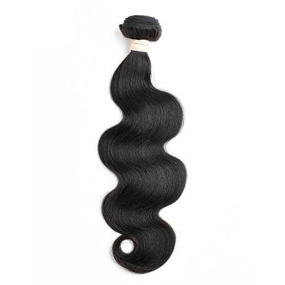 Affordable Hair Body Wave 100% Human Hair Natural Black 10"-30" | Soft Bouncy Weave Bundles