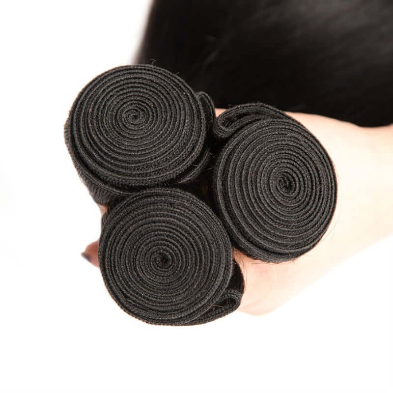 Human Hair Natural Black Straight Bundle 