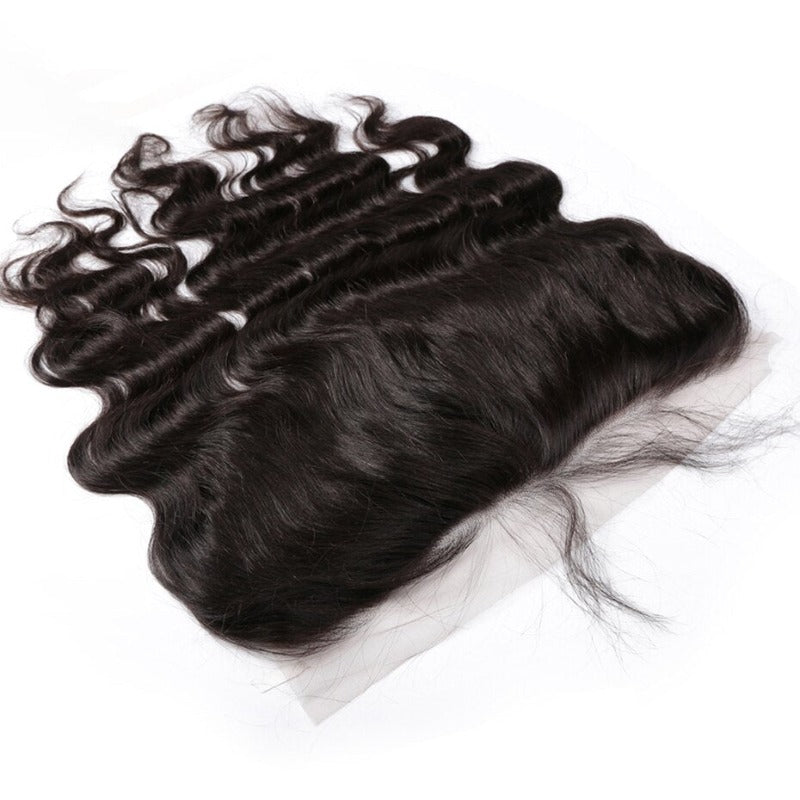 Frontal de encaje 13x6 HD, cabello virgen 100% sin procesar tipo Mink, disponible en texturas Deep Wave, Straight, Body Wave y Water Wave.