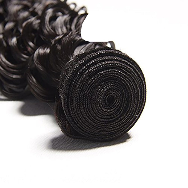 100% UNPROCESSED Virgin Hair Bundles Natural Color Jerry Curly