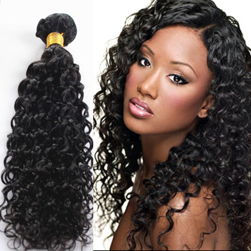 Human Hair bundle Natural Black color Jerry Curly