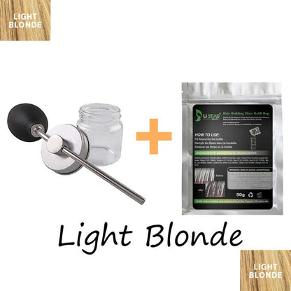 Professional Glass Hair Fiber Spray Applicator Air Pump Hair Fibers Tool Buy One Get One Refill Bag