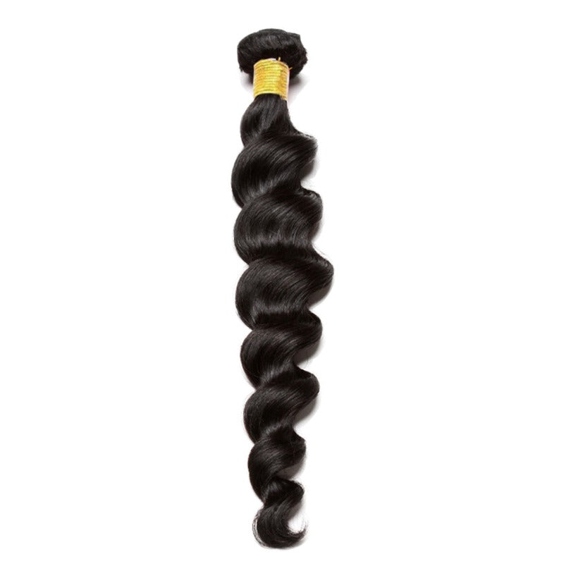 100% UNPROCESSED  Hair Bundles Natural black Loose Wave