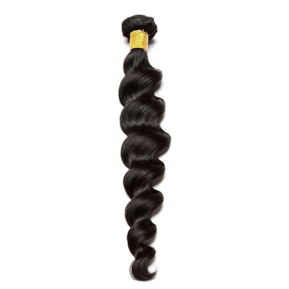 100% UNPROCESSED  Hair Bundles Natural black Loose Wave