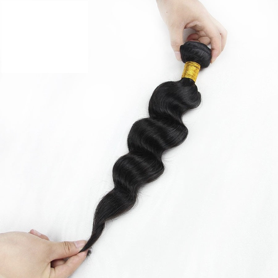 100% Affordable Human Hair Loose Bounce Wave Bundles | Natural Black 1B | 10"-20" | Soft & Airy Waves