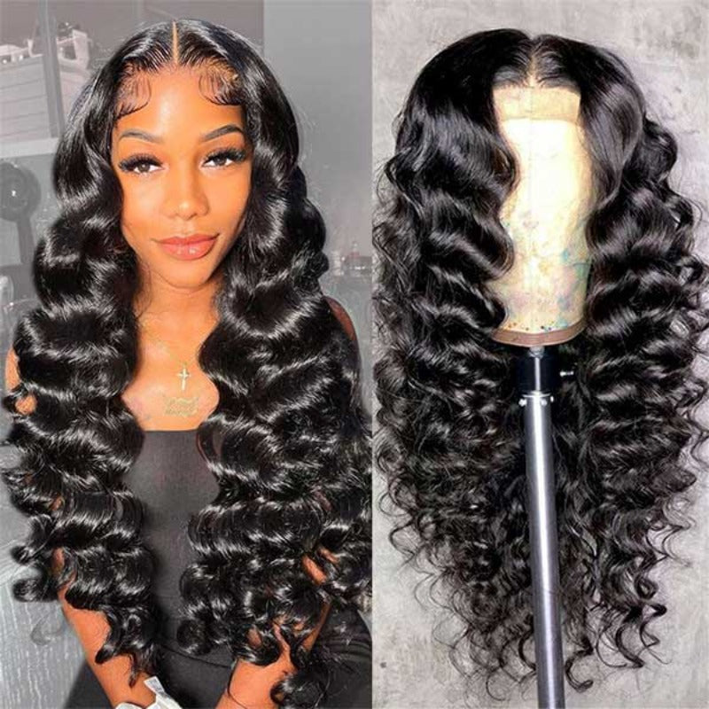 5x5 HD Lace Closure Wig Deep Wave Human Hair Swiss Lace, Skin-melt Lace, Invisible Lace