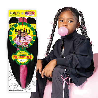 Rastafri  Freed'm silky braid PRE-STRETCHED KIDS 3X and plus