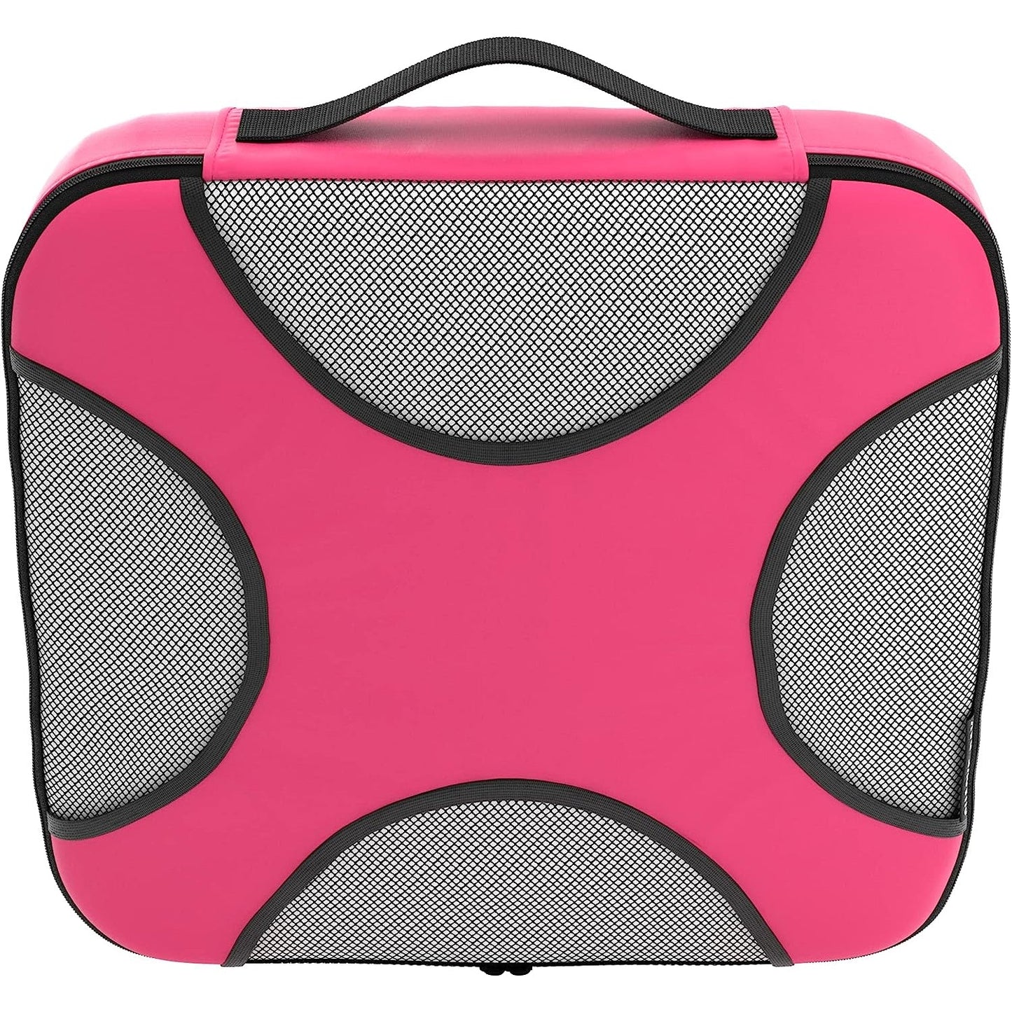 Travel Pink Mesh 5 Set Packing Cube Organizers With Laundry Bag